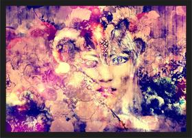 Quadro Decorativo Abstrato Moderno Mulher Salas Decoração