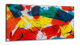 Quadro Decorativo Abstrato Multi Color em Tecido Canvas 130x60 cm Quadro Decorativo Abstrato Multi Color em Tecido Canvas 130x60 cm