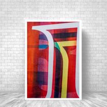 Quadro Decorativo Abstrato Multicolorido Iii 45x34cm