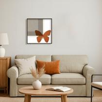 Quadro Decorativo Abstrato Natureza Minimalista 52x52cm Quadro Decorativo Abstrato Natureza Minimalista 52x52cm