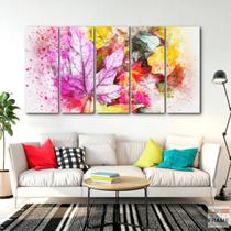 Quadro Decorativo Abstrato Outono Primavera 140x65