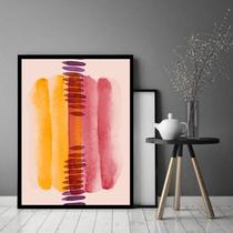 Quadro Decorativo Abstrato Pedrinhas - 70x50cm