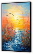 Quadro Decorativo Abstrato Peixes Rios Flores Salas Tela Canvas Premium GG Quadro Decorativo Abstrato Peixes Rios Flores Salas Tela Canvas Premium GG