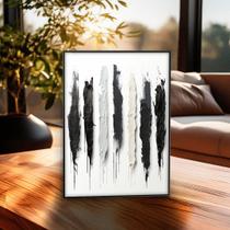 Quadro Decorativo Abstrato perfeitos para quartos, salas, cozinha e escritorios. 15x20, Moldura Pinus.