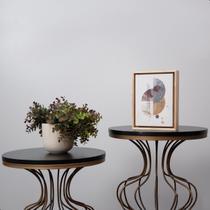 Quadro Decorativo Abstrato perfeitos para quartos, salas, cozinha e escritorios. 15x20, Moldura Pinus.