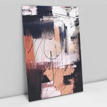 Quadro Decorativo Abstrato Pincelada Rustic em tela Canvas