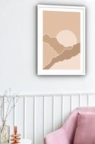 Quadro Decorativo Abstrato Pôr do Sol Bege - 70x50cm Quadro Decorativo Abstrato Pôr do Sol Bege - 70x50cm