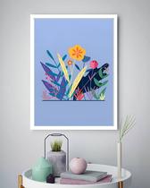 Quadro Decorativo Abstrato Ramos Flores - 70x50cm Quadro Decorativo Abstrato Ramos Flores - 70x50cm