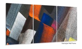 Quadro Decorativo Abstrato Textura 120x60 3 pçs Quadro Decorativo Abstrato Textura 120x60 3 pçs