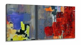 Quadro Decorativo Abstrato textura 130x60 em Tecido Canvas Quadro Decorativo Abstrato textura 130x60 em Tecido Canvas