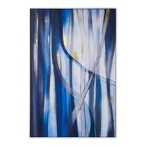 Quadro Decorativo Abstrato Tons Azuis Translucido