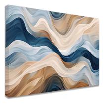 Quadro Decorativo Abstrato Tons Azul CleanTecido Canvas Quadro Decorativo Abstrato Tons Azul CleanTecido Canvas