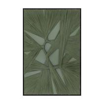 Quadro Decorativo Abstrato Tons Escuros Moldura Madeira