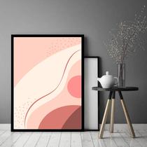 Quadro Decorativo Abstrato Tons Rosê - 70x50cm Quadro Decorativo Abstrato Tons Rosê - 70x50cm