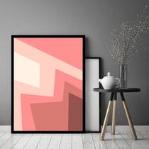 Quadro Decorativo Abstrato Tons Rosê Quedas - 70x50cm Quadro Decorativo Abstrato Tons Rosê Quedas - 70x50cm
