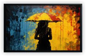 Quadro Decorativo Abstrato Umbrela Escritórios Salas Tela Canvas Premium GG