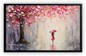 Quadro Decorativo Abstrato Umbrela Sombrinha Cidades Escritórios Salas Tela Canvas Premium GG Quadro Decorativo Abstrato Umbrela Sombrinha Cidades Escritórios Salas Tela Canvas Premium GG