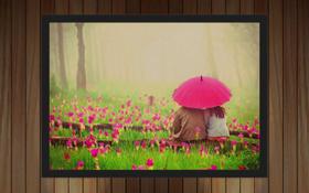 Quadro Decorativo Abstrato Umbrella Decorações Com Moldura Quadro Decorativo Abstrato Umbrella Decorações Com Moldura