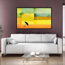 Quadro Decorativo Abstrato Umbrella Salas Escritórios Consultórios Com Moldura TT15 Quadro Decorativo Abstrato Umbrella Salas Escritórios Consultórios Com Moldura TT15