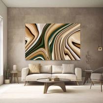 Quadro Decorativo Abstrato Verde Marrom Sala Textura Moderno Tecido Canvas Quadro Decorativo Abstrato Verde Marrom Sala Textura Moderno Tecido Canvas