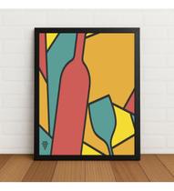 Quadro Decorativo Abstrato Vinho Vitral Com Moldura E Vidro Preto Quadro Decorativo Abstrato Vinho Vitral Com Moldura E Vidro Preto