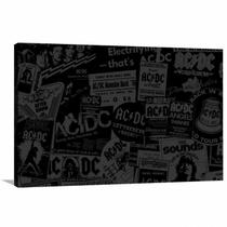Quadro Decorativo - AC DC - Rock Música - Tela em Tecido Quadro Decorativo - AC DC - Rock Música - Tela em Tecido