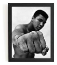 Quadro Decorativo Academia Boxe Muhammad Ali Foto Retro