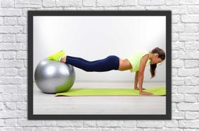 Quadro Decorativo Academias Fitness Pilates Ginástica Salas Decorações Com Moldura