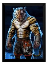 Quadro Decorativo Academias Muay Thai Arte Tigre Quadro Decorativo Academias Muay Thai Arte Tigre