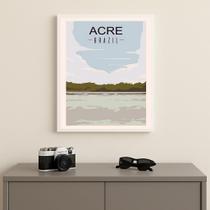 Quadro Decorativo Acre - Brasil 33x24cm Mold Preta Quadro Decorativo Acre - Brasil 33x24cm Mold Preta