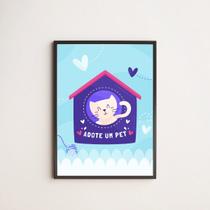 Quadro Decorativo Adote Um Pet 33x24cm - com vidro Quadro Decorativo Adote Um Pet 33x24cm - com vidro