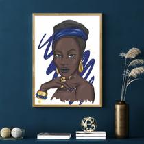 Quadro Decorativo África Alika Moldura Mel