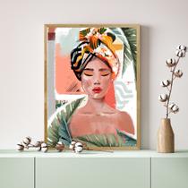 Quadro Decorativo África Zuri Moldura Mel