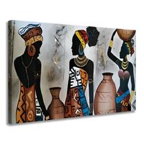 Quadro Decorativo Africano Mulheres Tribais Tela Grande 60x90cm Arte Moderna Sala Escritório Hall Tecido Canva Borda Infinita Quadro Decorativo Africano Mulheres Tribais Tela Grande 60x90cm Arte Moderna Sala Escritório Hall Tecido Canva Borda Infinita