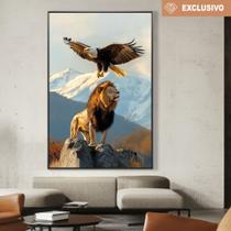 Quadro Decorativo Águia e o Leão