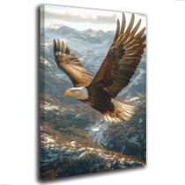 Quadro Decorativo Águia Voando Sala Quarto Escritório 60x40 cm Tela Canvas Borda Infinita Quadro Decorativo Águia Voando Sala Quarto Escritório 60x40 cm Tela Canvas Borda Infinita