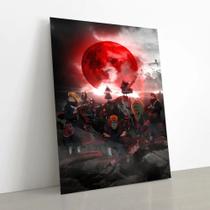 Quadro decorativo Akatsuki Naruto Lua vermelha anime Quadro decorativo Akatsuki Naruto Lua vermelha anime