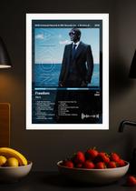 Quadro Decorativo Akon Freedom (Dark) Com Vidro Branca Tamanho:21cm x 30cm (A4)