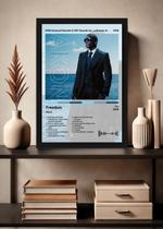 Quadro Decorativo Akon Freedom (Light) Com Vidro Preta Tamanho:21cm x 30cm (A4)