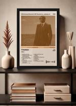Quadro Decorativo Akon Freedom (Sepia) Com Vidro Preta Tamanho:21cm x 30cm (A4)