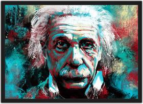 Quadro Decorativo Albert Einstein Físico Decorações Com Moldura