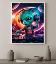 Quadro Decorativo Alien DJ 45x34cm Quadro Decorativo Alien DJ 45x34cm
