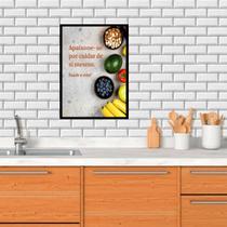 Quadro Decorativo Alimentação Saudável 33x24cm - com vidro Quadro Decorativo Alimentação Saudável 33x24cm - com vidro