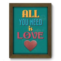 Quadro Decorativo - All You Need - 19cm x 25cm - 138qdrm