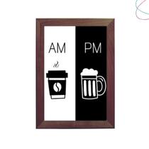 Quadro Decorativo AM PM Café e Cerveja