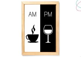 Quadro decorativo - AM-PM café e vinho