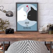 Quadro Decorativo Amar É A Resposta 45X34Cm