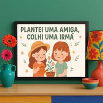 Quadro Decorativo Amiga Irmã 24X18Cm