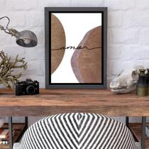 Quadro Decorativo Amor Abstrato Marrom 45X34Cm Quadro Decorativo Amor Abstrato Marrom 45X34Cm