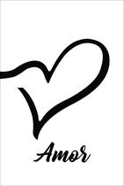 Quadro Decorativo Amor Fundo Branco 30x20 Mdf Madeira Adesivado